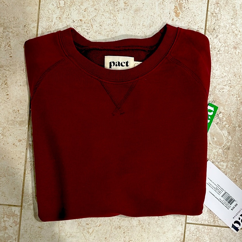 PACT burgundy sweatshirt